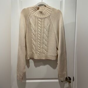 Billabong The Salty Blonde Knit Mock Neck Sweater size L